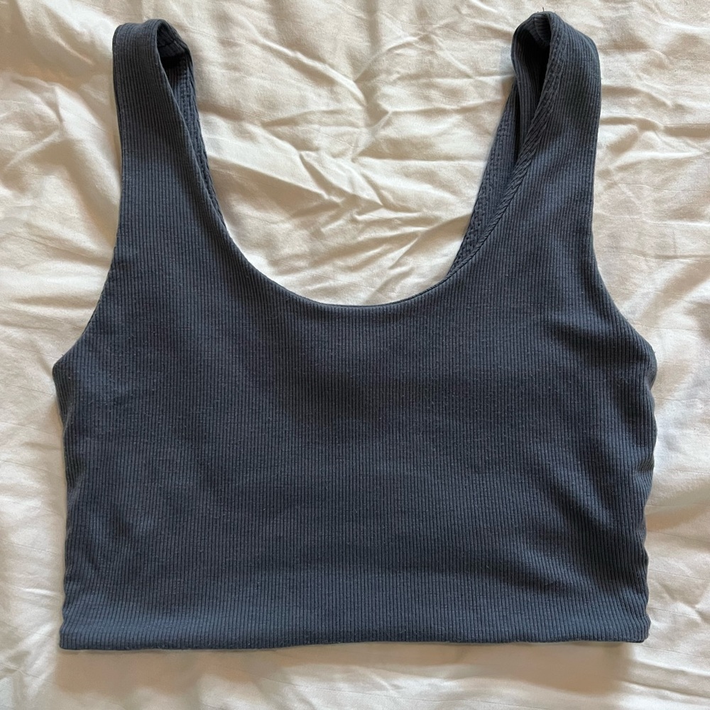 Navy Mahina crop top